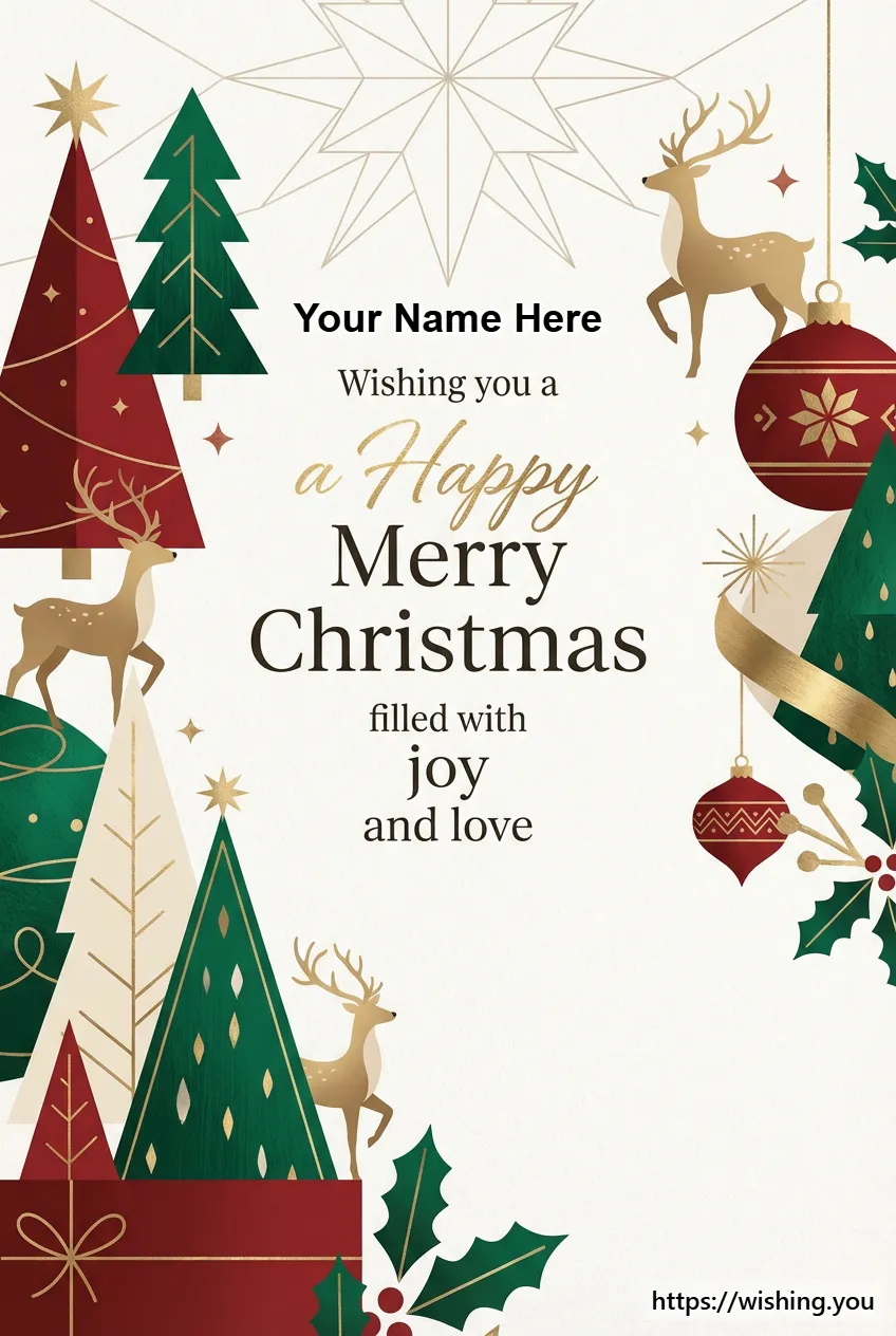 Wishing you a Happy Merry Christmas filled with joy and love