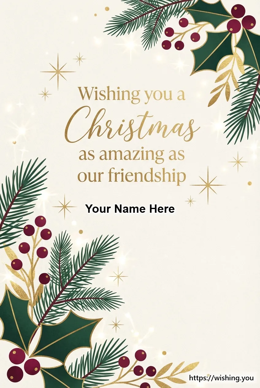 Wishing you a Christmas as amazing as our friendship
